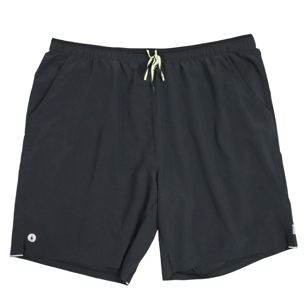 Smartwool Active Running Shorts Mens XL Black Solid 7in Inseam Gym Training